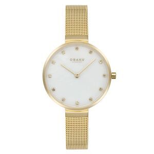 Obaku Women's Analog White Dial Watch - V287LXGWMG